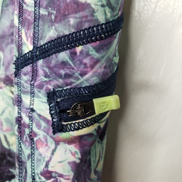 Lululemon Run Tight Legging 4 Topspeed Crop Iridescent Multi Workout Yoga - Picture 3 of 11